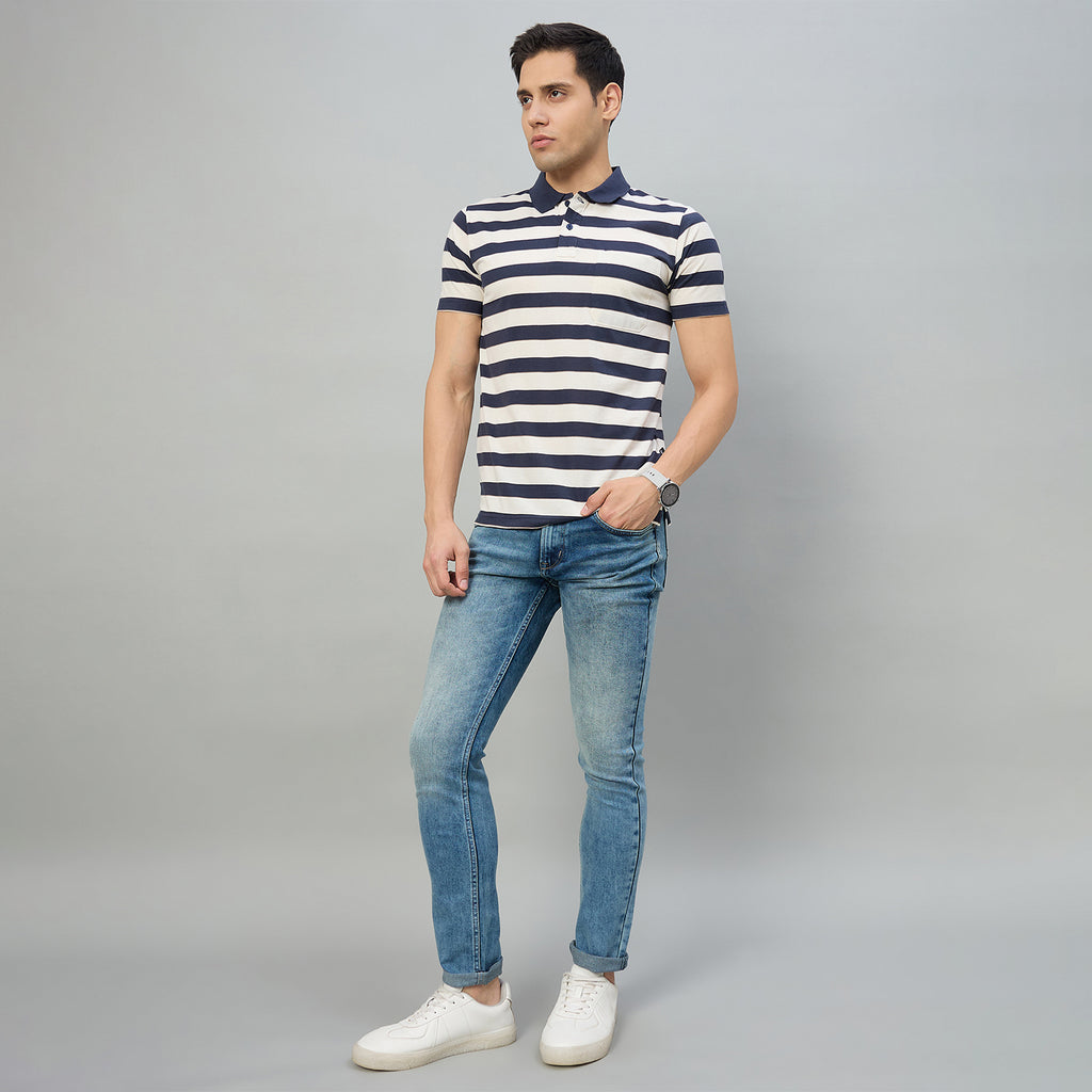 Duke Men Half Sleeve Cotton Regular Fit Casual T-shirt (MLF1184)