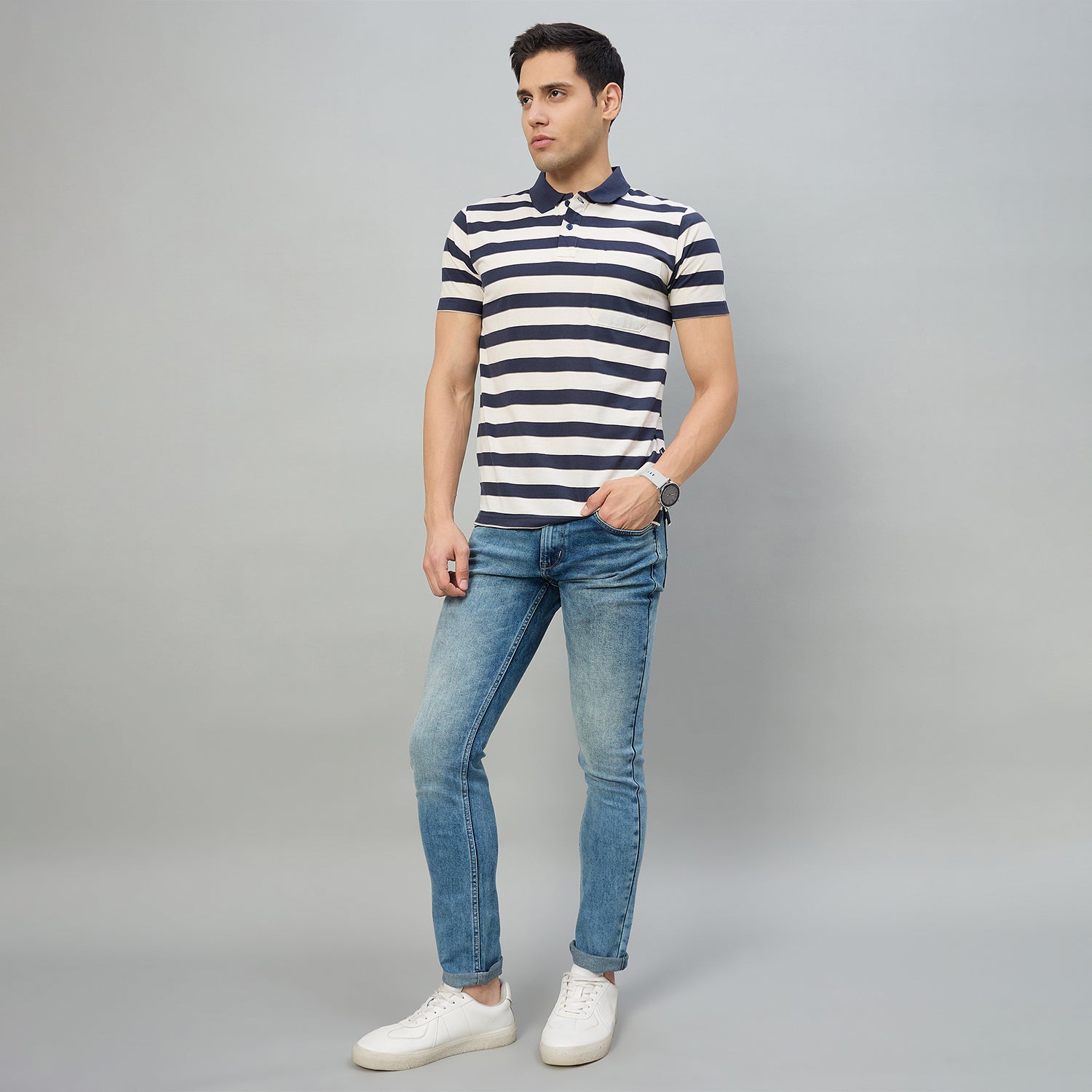 Duke Men Half Sleeve Cotton Regular Fit Casual T-shirt (MLF1184)