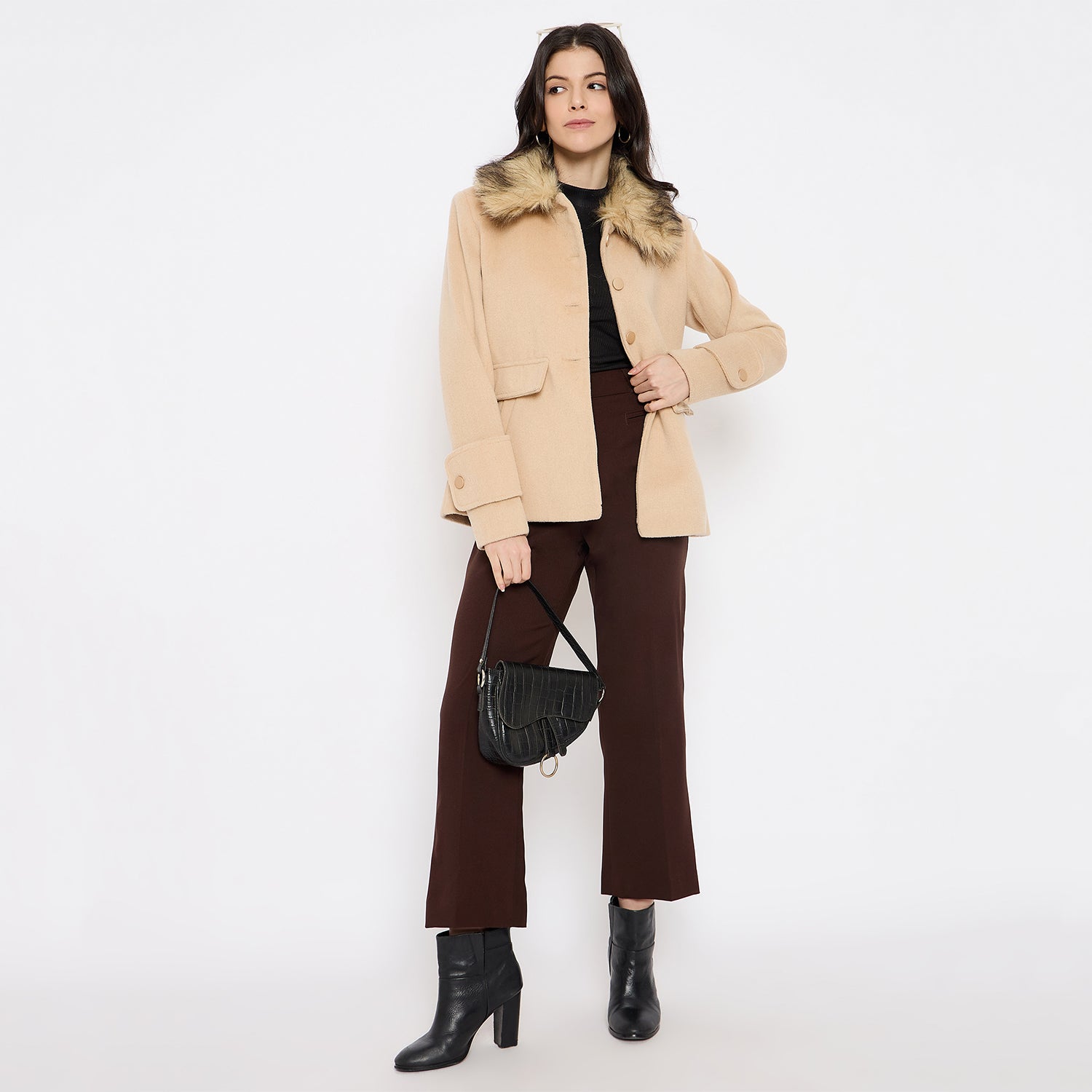 Duke Urban Women Full Sleeve Long Coat (SDZ4177C)