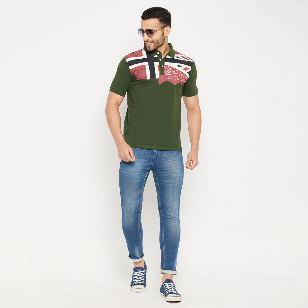 Duke Stardust Men Half Sleeve Polo Neck Cotton T-shirt (3920)