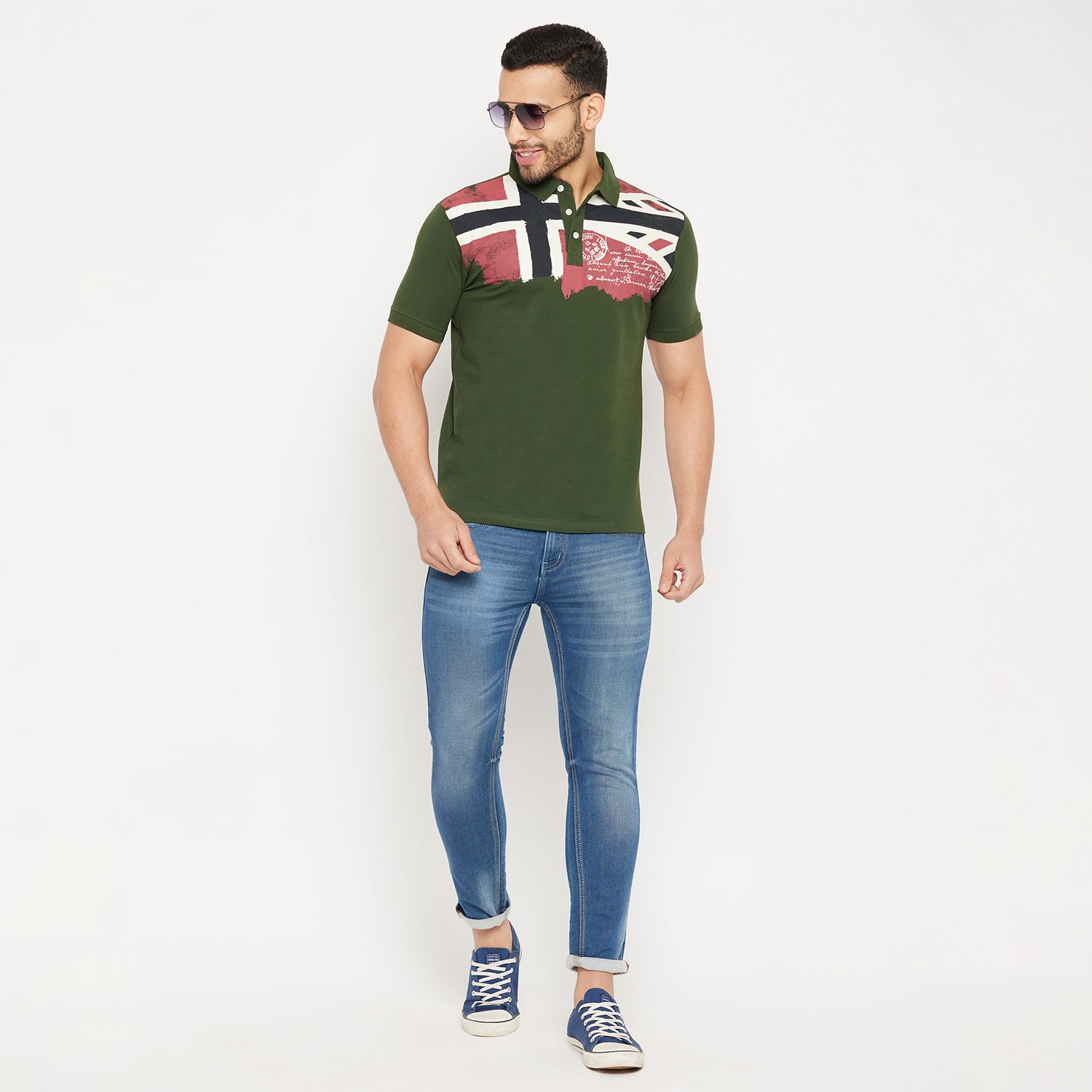 Duke Stardust Men Half Sleeve Polo Neck Cotton T-shirt (3920)