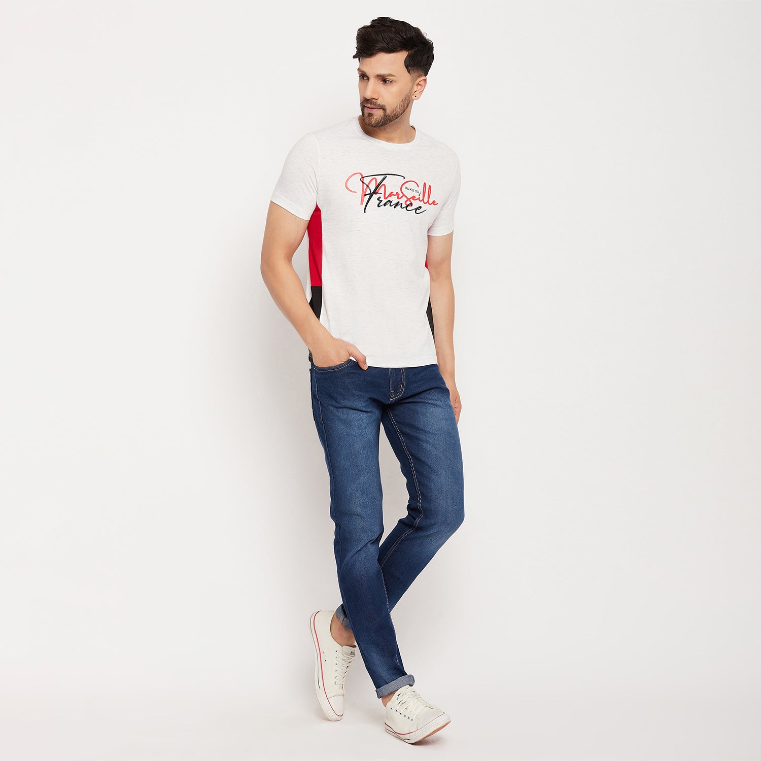 Duke Stardust Men Half Sleeve Cotton T-shirt (LF5887)