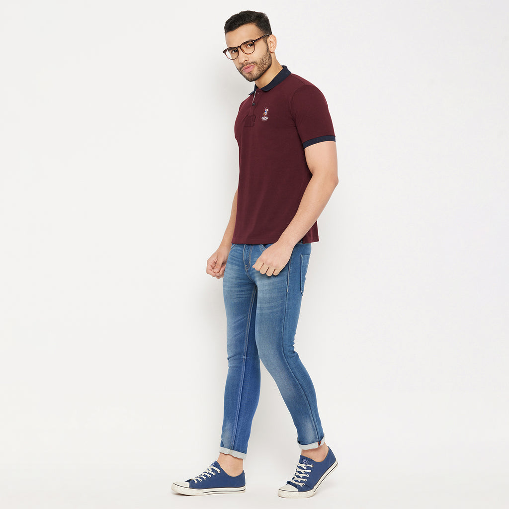 Duke Stardust Men Half Sleeve Polo Neck Cotton T-shirt (1152)