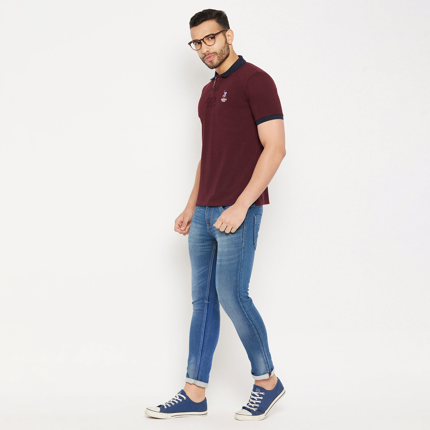 Duke Stardust Men Half Sleeve Polo Neck Cotton T-shirt (1152)