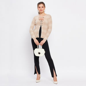 Duke Stardust Women Full Sleeve Self Design Cardigan (SDS1047)