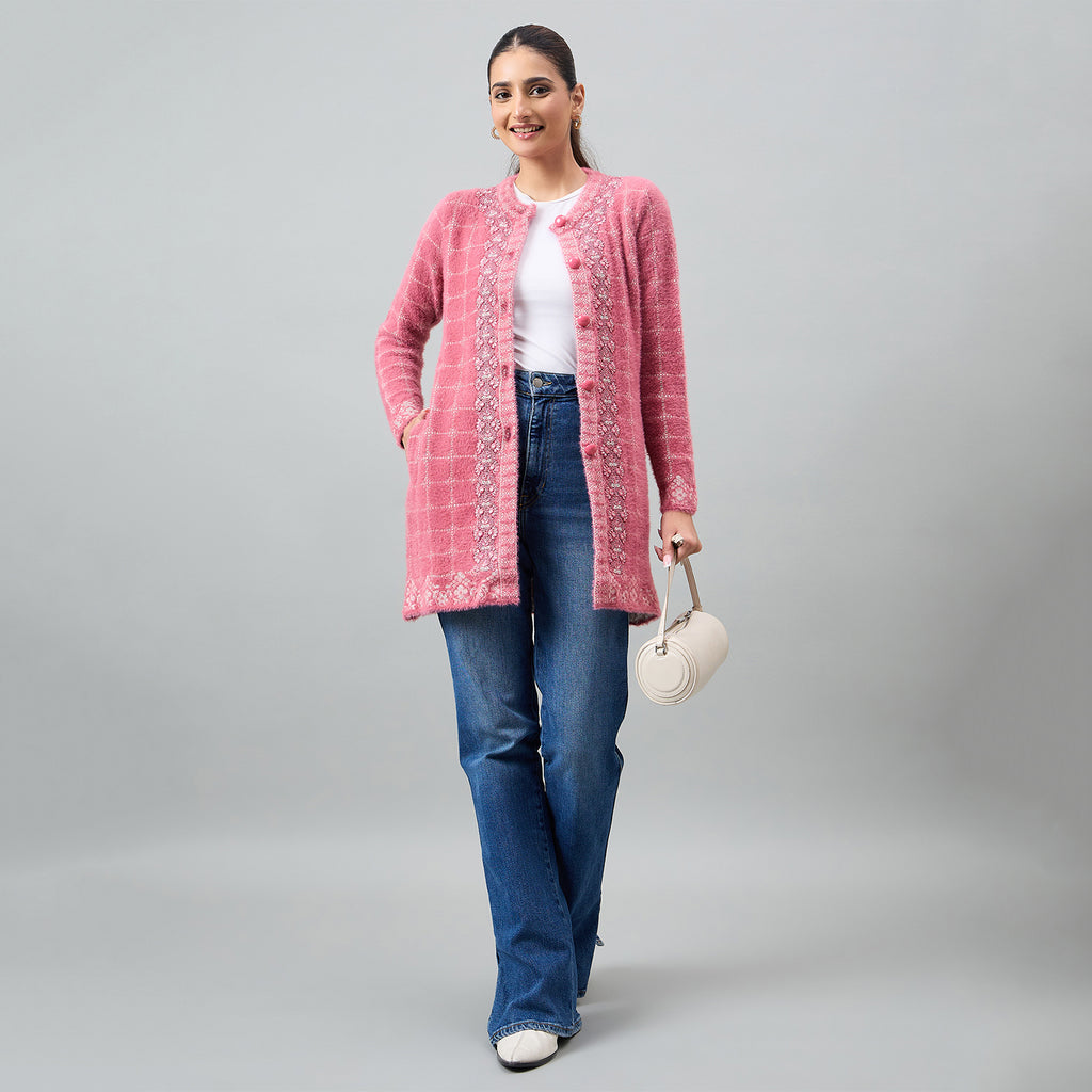 Duke Urban Women Full Sleeve Front Open Regular Cardigan (SDS1375)