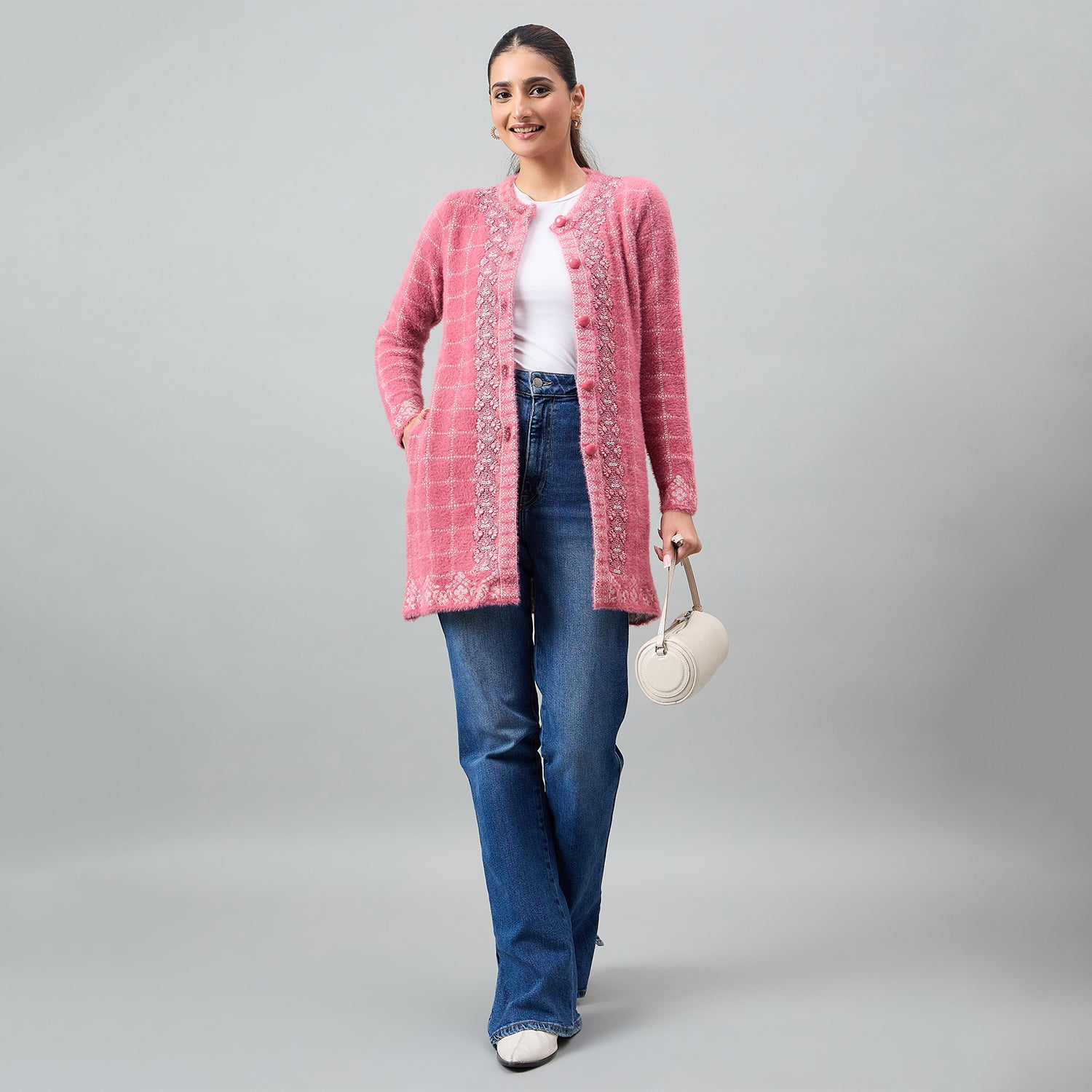 Duke Urban Women Full Sleeve Front Open Regular Cardigan (SDS1375)