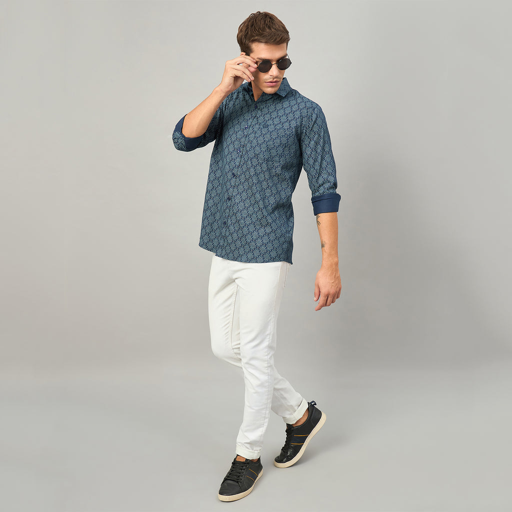 Duke Urban Men Full Sleeve Cotton Shirt (SDO6PRIB)