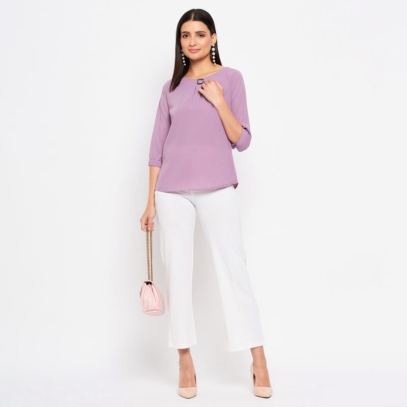 Duke Urban Women Round Neck 3/4th Sleeve Solid Top (SDX3272)