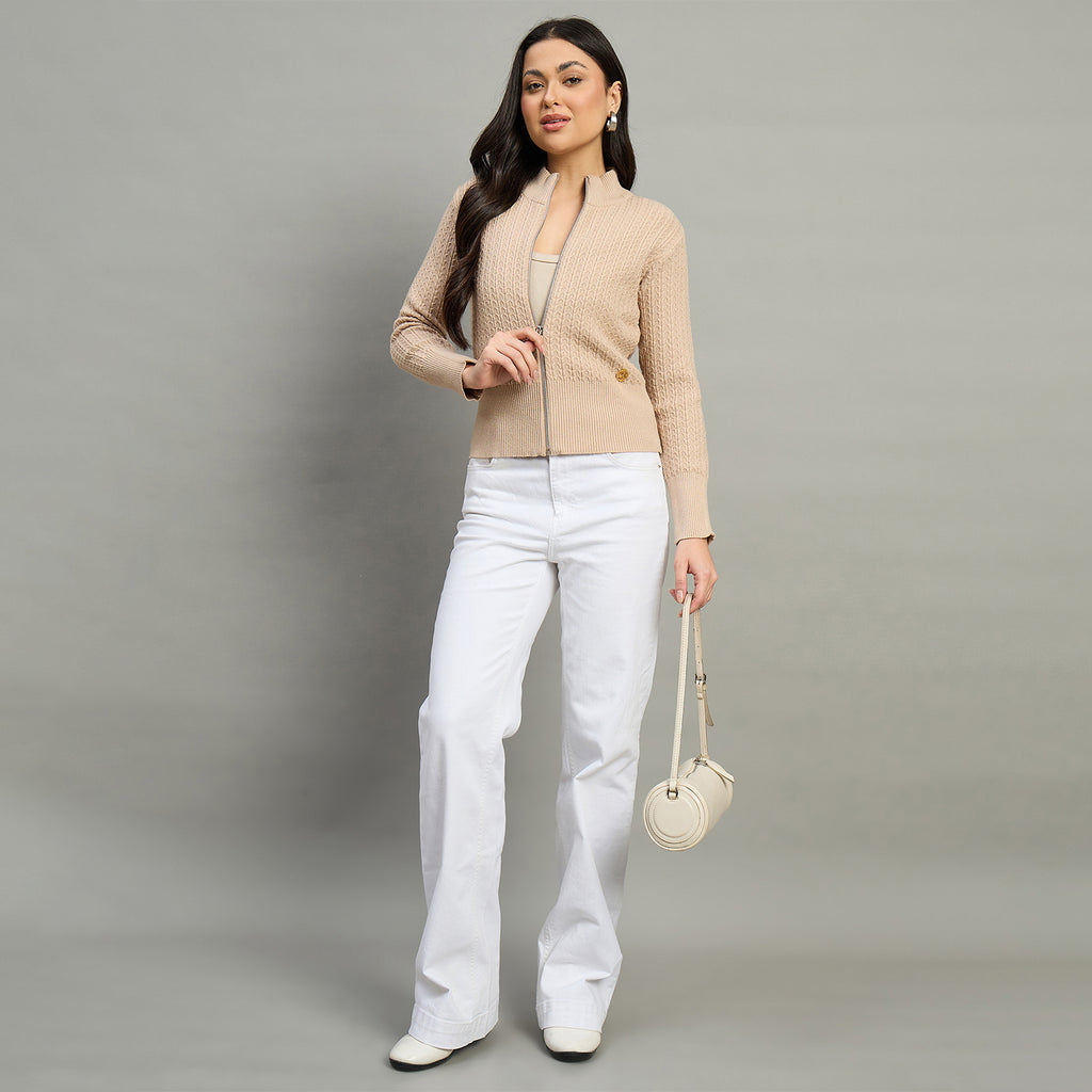 Duke Urban Women Full Sleeve Front Open Regular Cardigan (SDS1393)