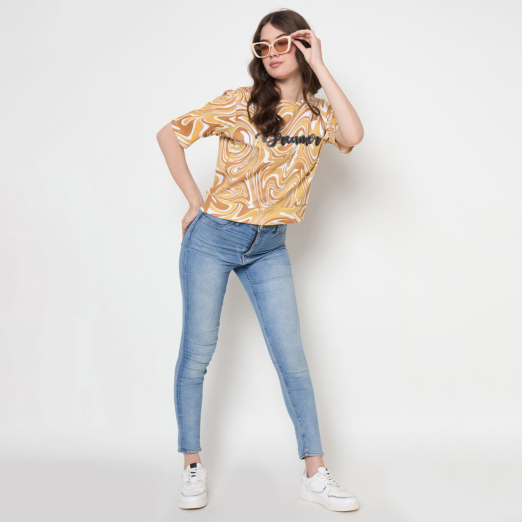 Duke Urban Women Round Neck Crop Top (LFX4206)