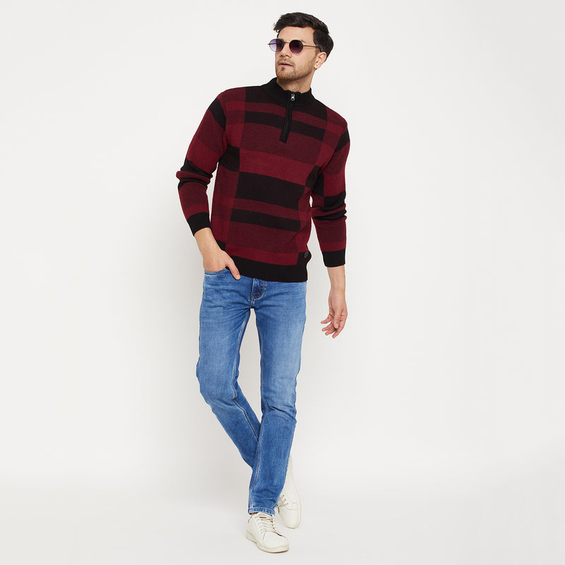 Duke Urban Men Full Sleeve Half Zip Pullover (SDS2142)