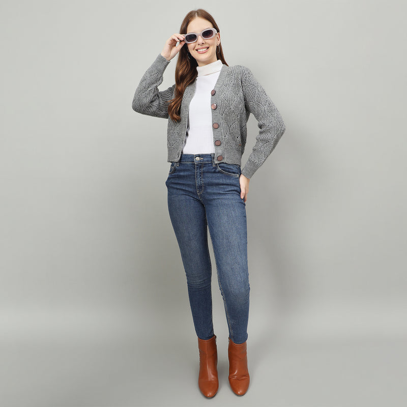 Duke Urban Women Front Open Crop Cardigan (SDS1345)