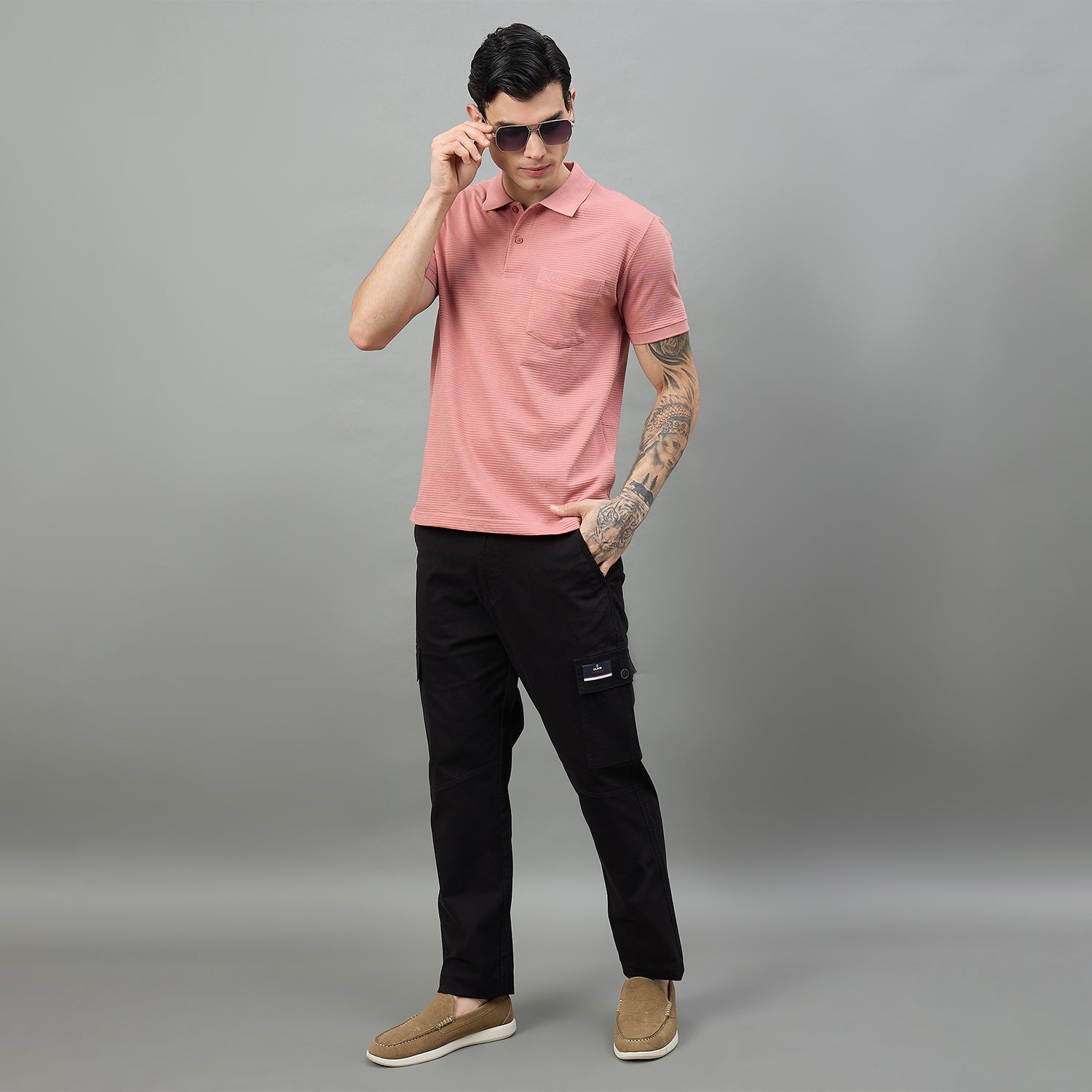 Duke Urban Men Polo Neck Half Sleeve Regular T-Shirt (LF7559)