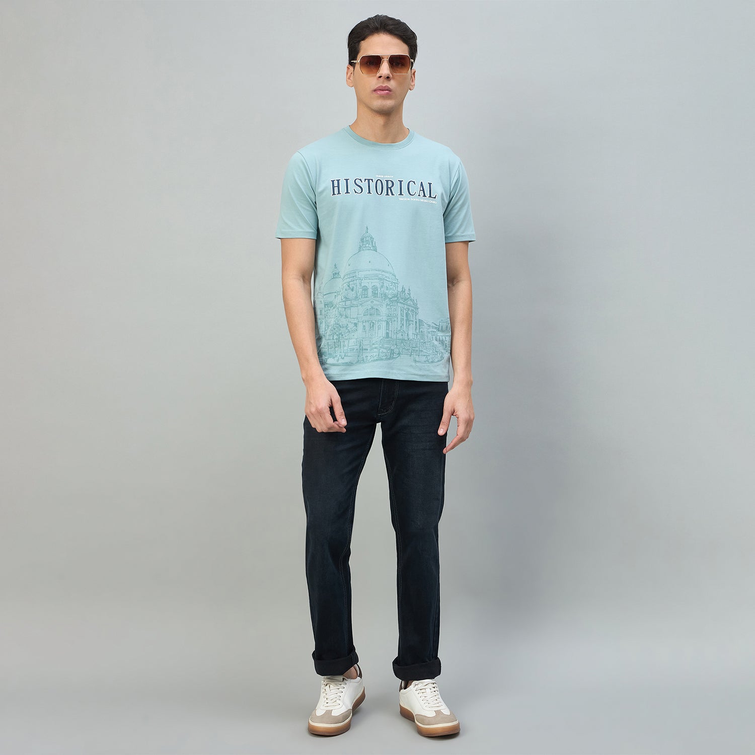 Duke Urban Men Graphic Print Half Sleeve Round Neck Casual Tshirt (LF7540)