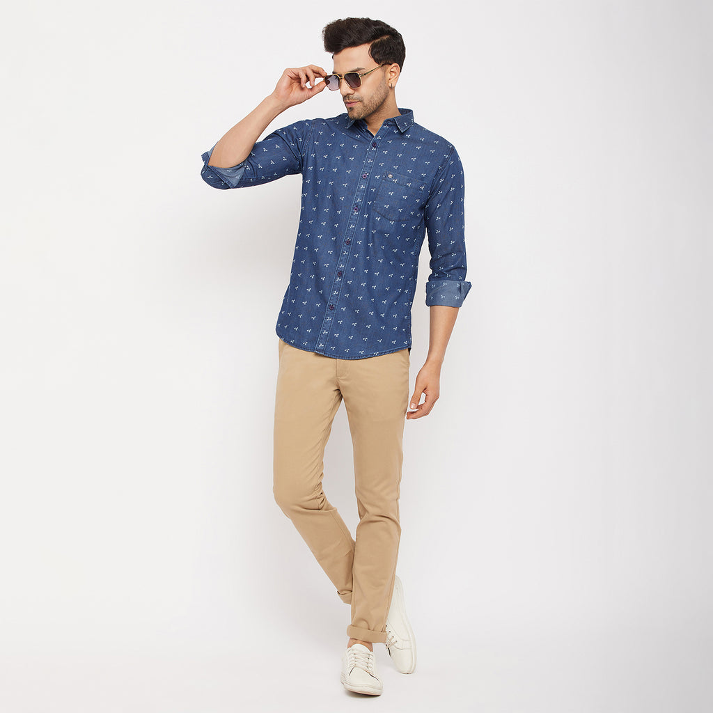 Duke Men Stardust Cotton Full Sleeve Shirt (SDO8910R)