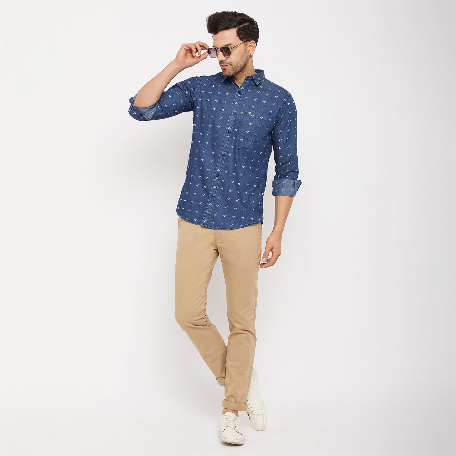 Duke Men Stardust Cotton Full Sleeve Shirt (SDO8910R)