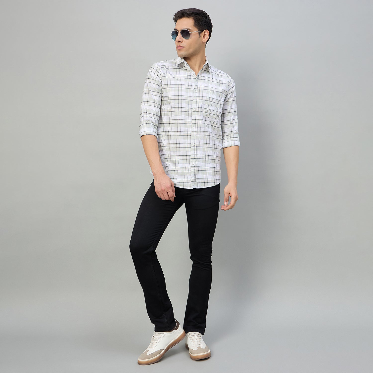 Duke Men Slim Fit Full Sleeve Oxford Cotton Shirt (SDO5CKDB)