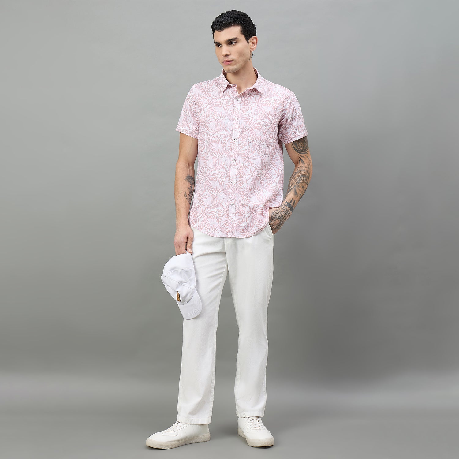Duke Urban Men Floral Print Half Sleeve Slim Shirt (SDO3PRE)