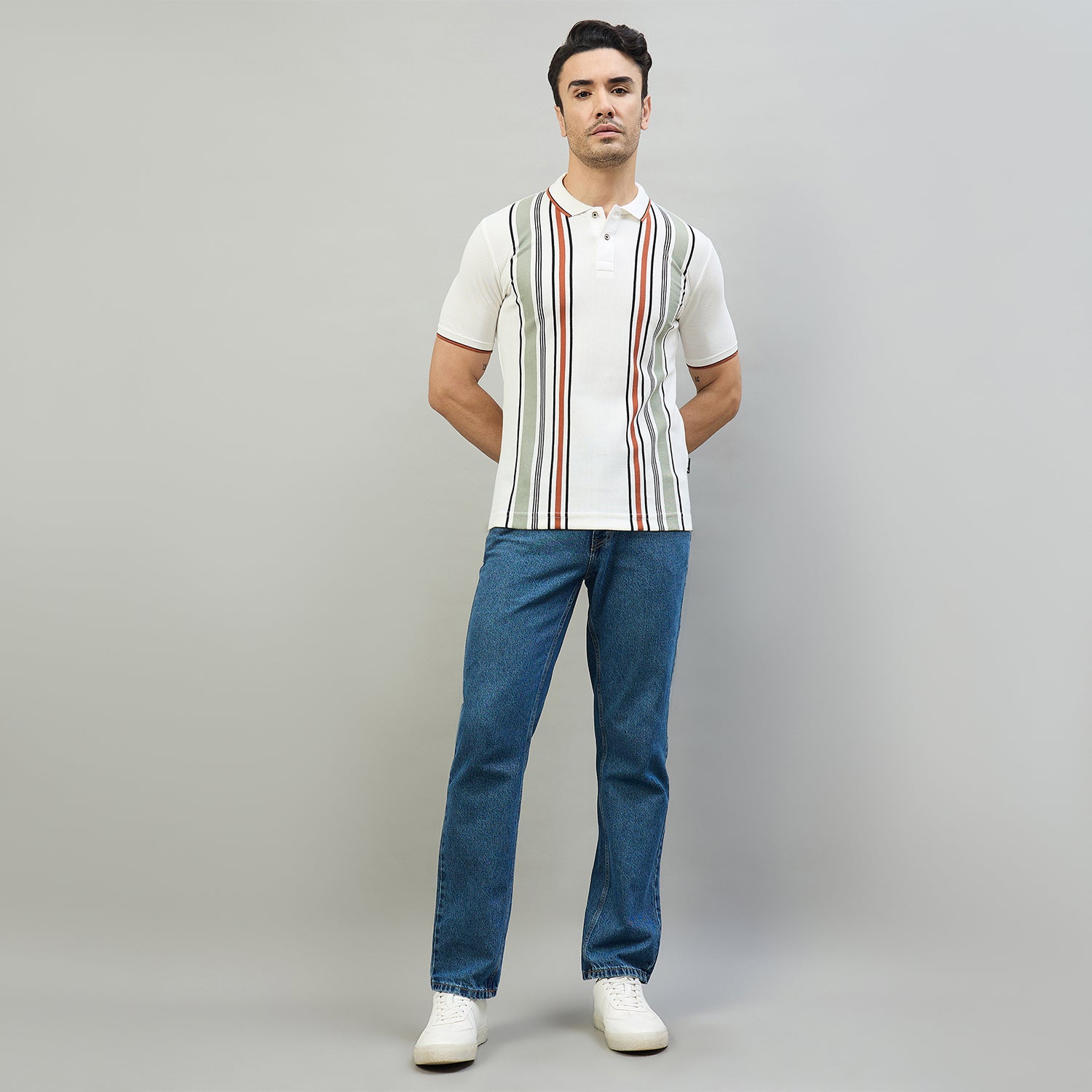 Duke Urban Men Half Sleeve Cotton Smart Fit Casual T-shirt (LF7966)
