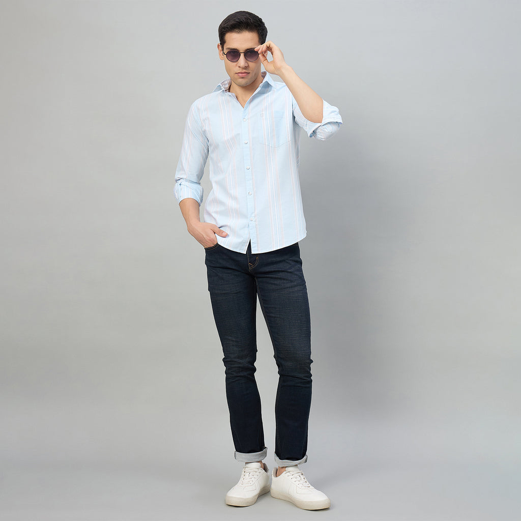 Duke Men Slim Fit Full Sleeve Oxford Cotton Shirt (SDO5STV)