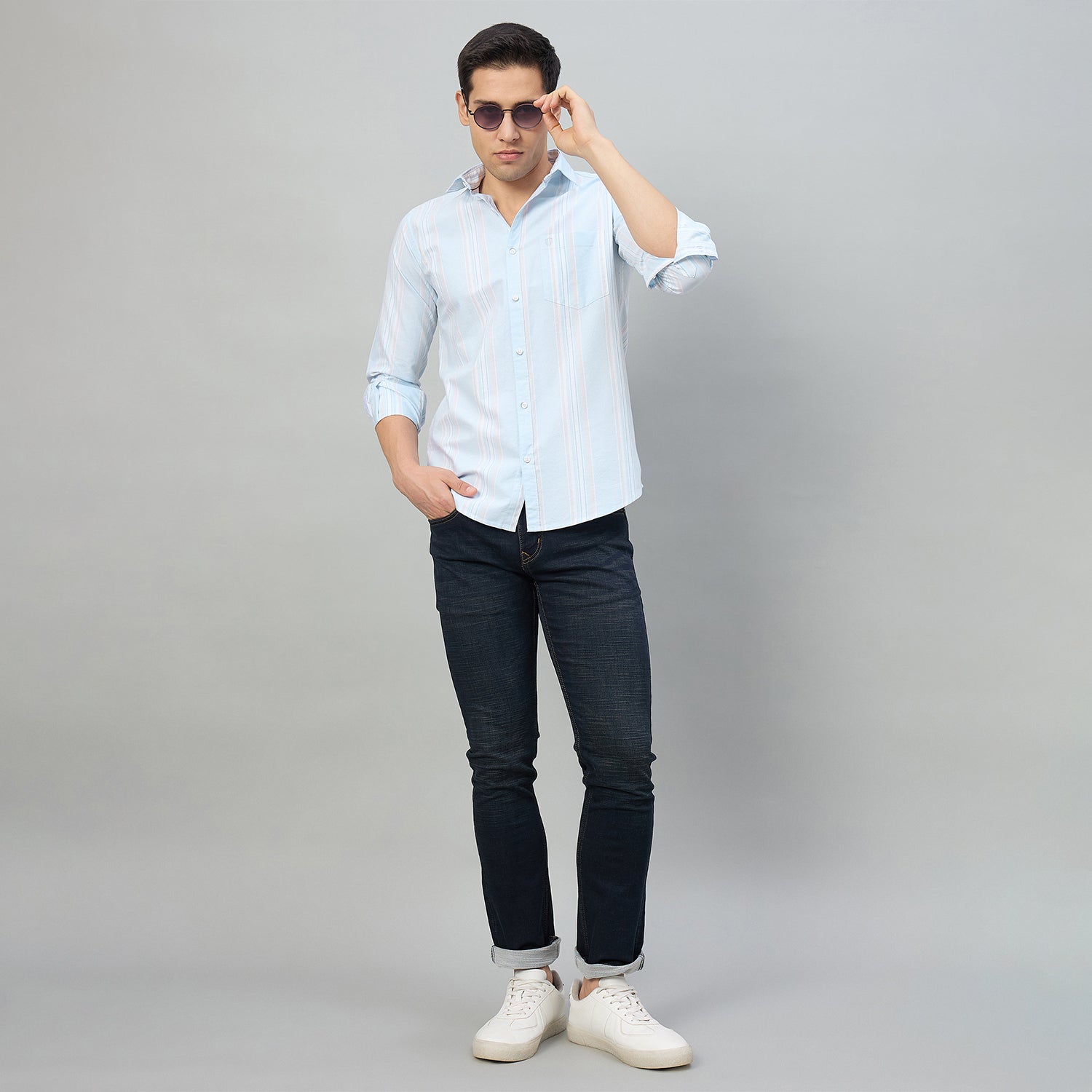 Duke Men Slim Fit Full Sleeve Oxford Cotton Shirt (SDO5STV)