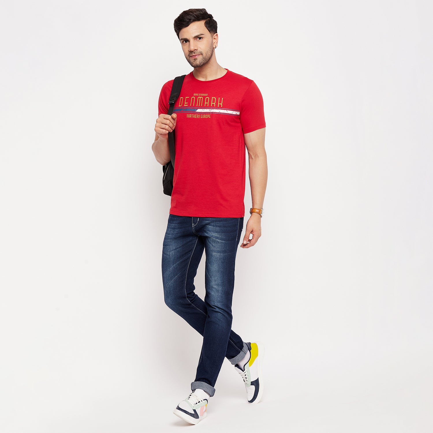 Duke Stardust Men Half Sleeve Round Neck Cotton T-shirt (LF5807)