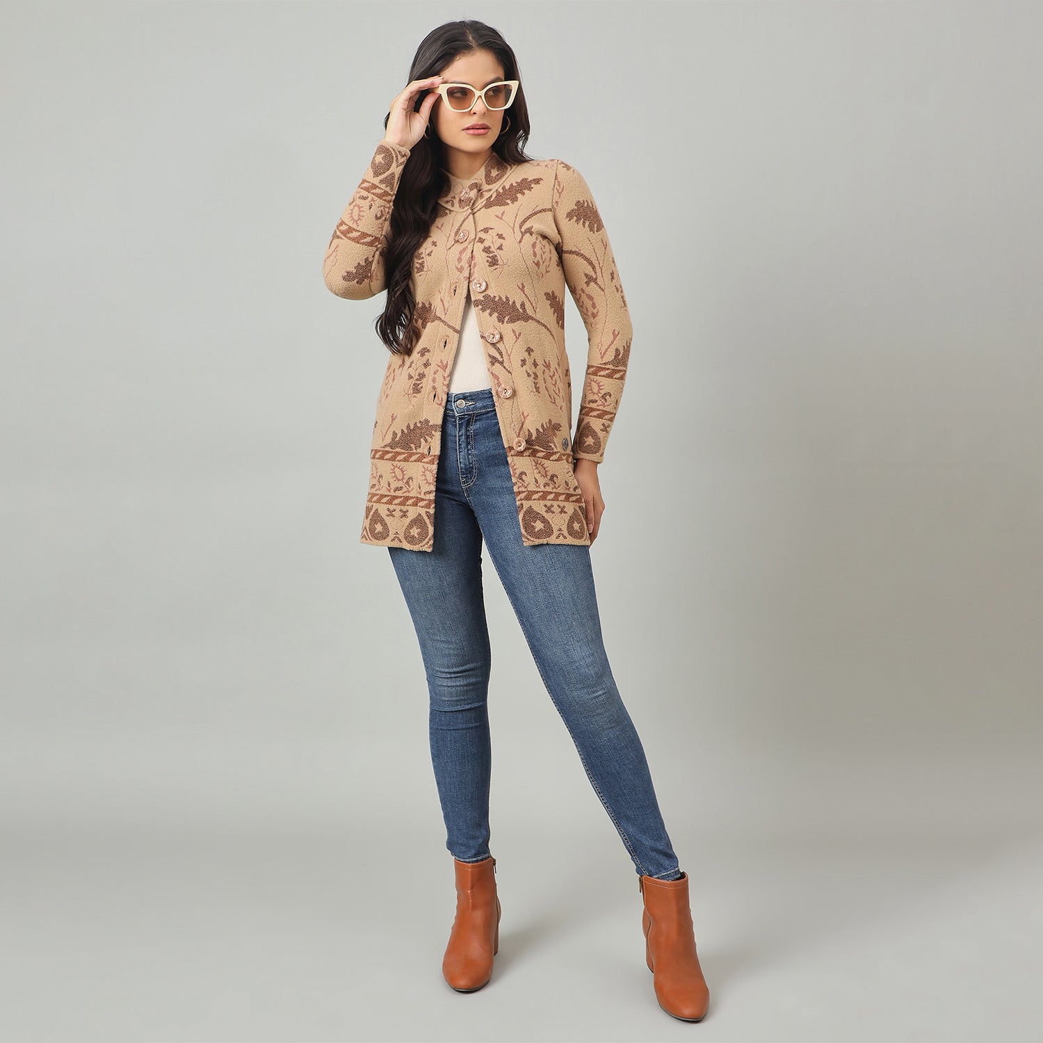 Duke Urban Women Long Coat Shortstyle Sweater (SDS1305)