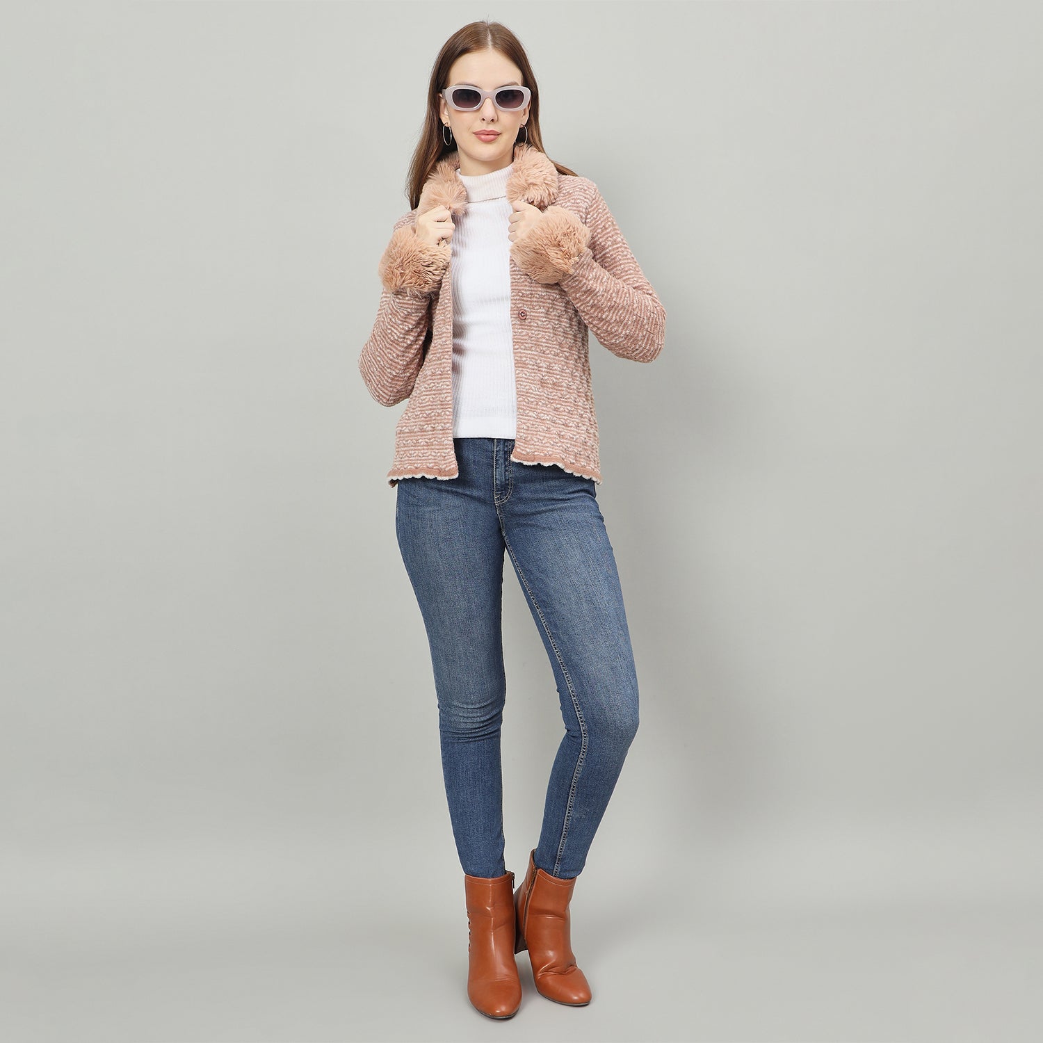 Duke Urban Women Front Open Short Sweater (SDS1308A)