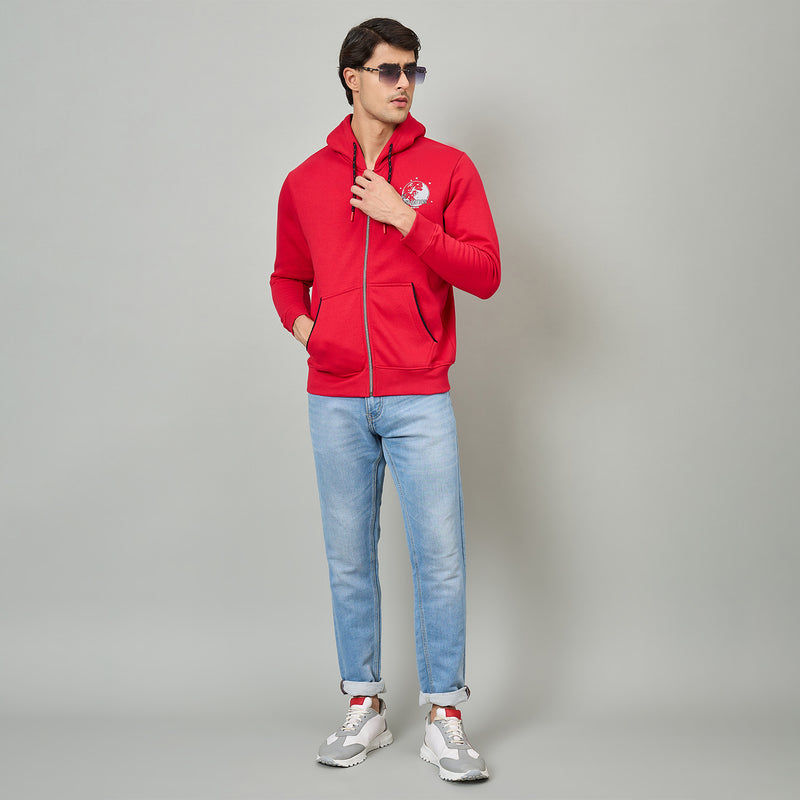 Duke Urban Men Hooded Smart fit Full Zip Sweatshirt (LF6357)