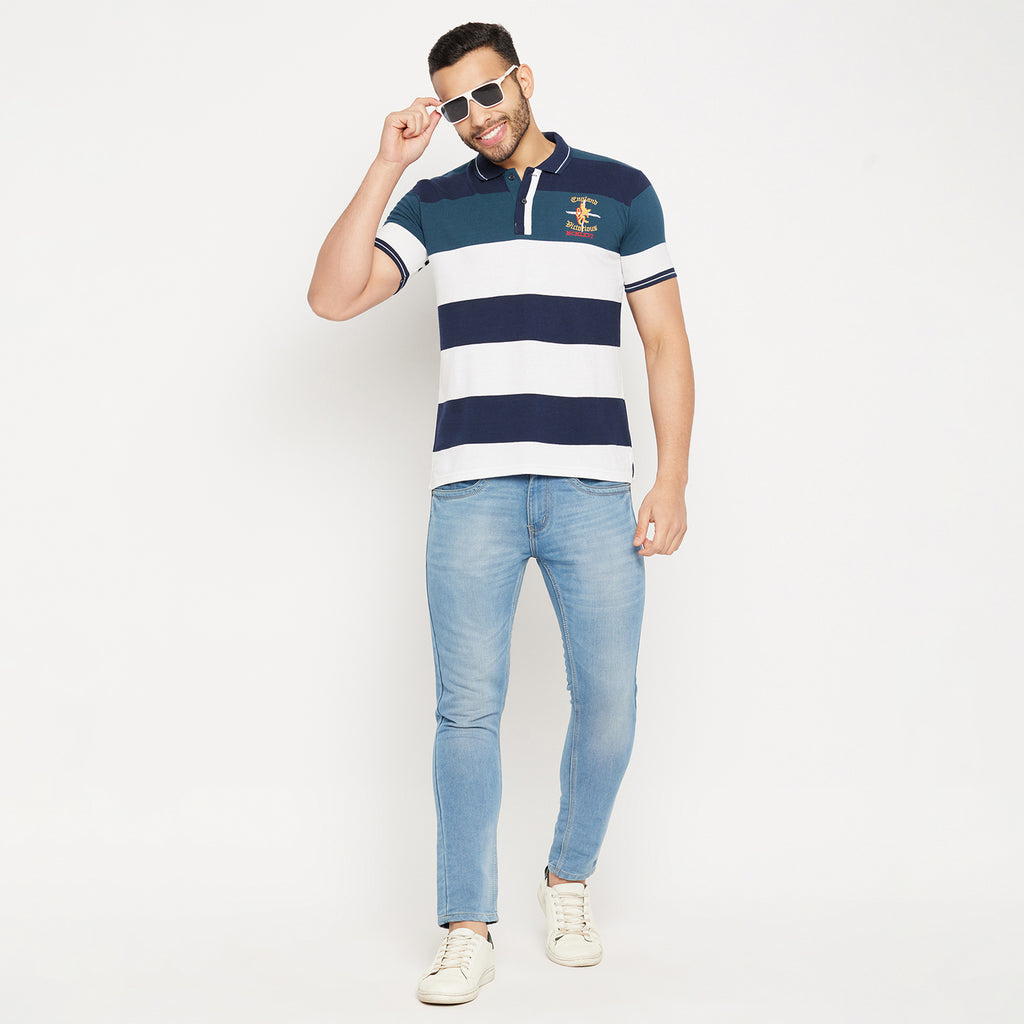 Duke Stardust Men Half Sleeve Polo Neck Cotton T-shirt (4032)