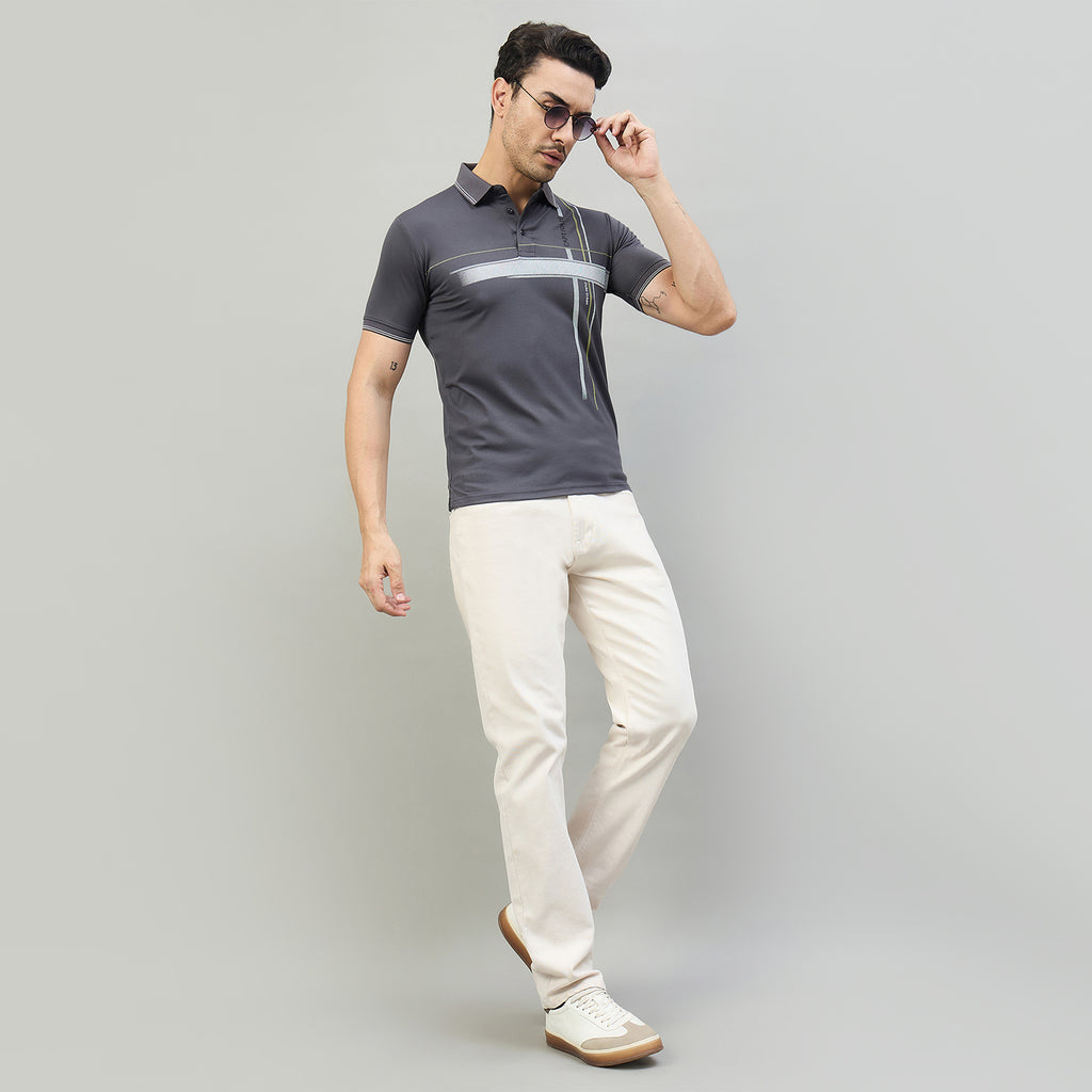 Duke Urban Men Half Sleeve Cotton Smart Fit Casual T-shirt (LF7932)