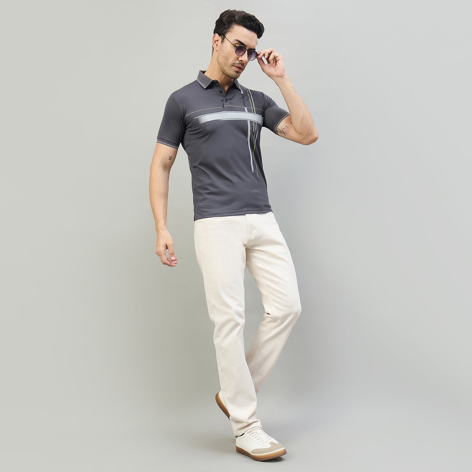Duke Urban Men Half Sleeve Cotton Smart Fit Casual T-shirt (LF7932)