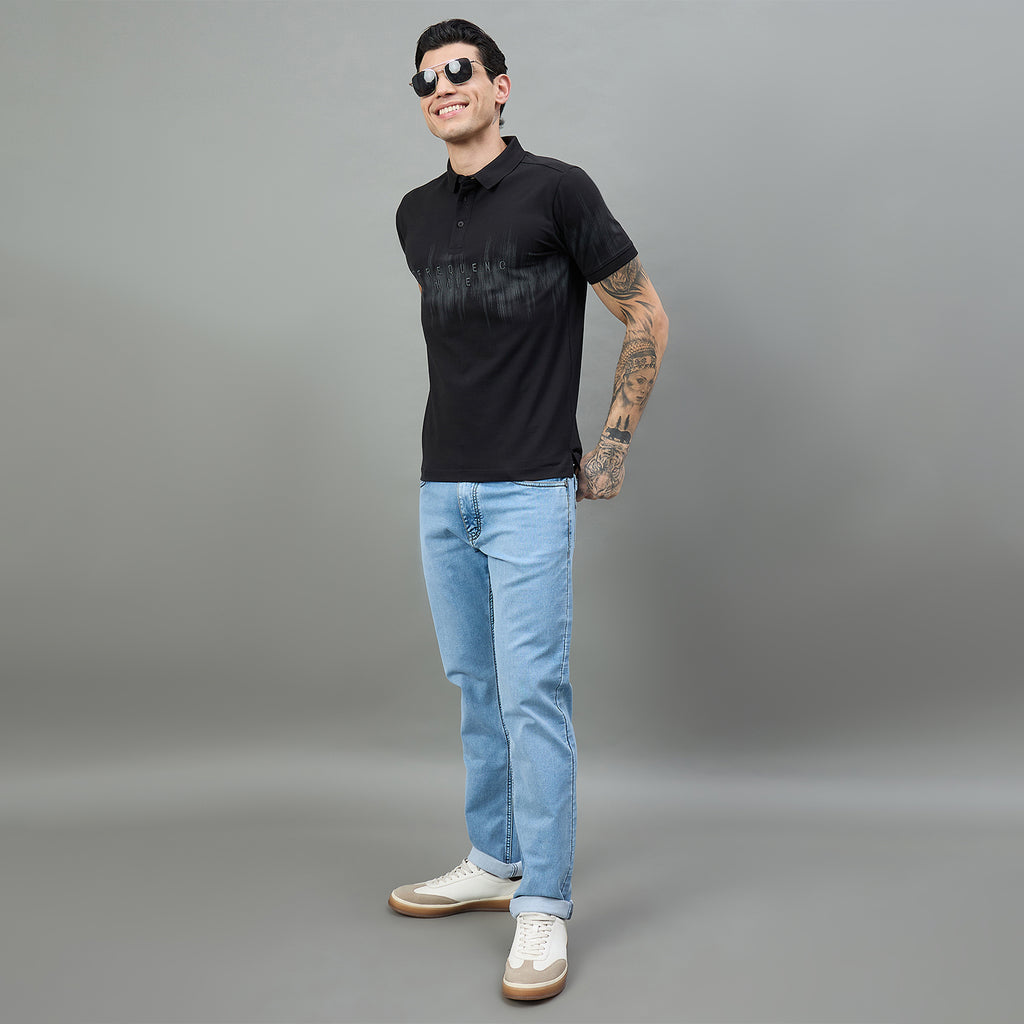 Duke Urban Men Half Sleeve Printed Slim fit Polo T-Shirt (LF7527)