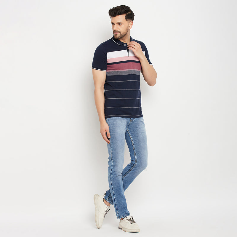 Duke Stardust Men Half Sleeve Polo Neck Cotton T-shirt (LF5804)