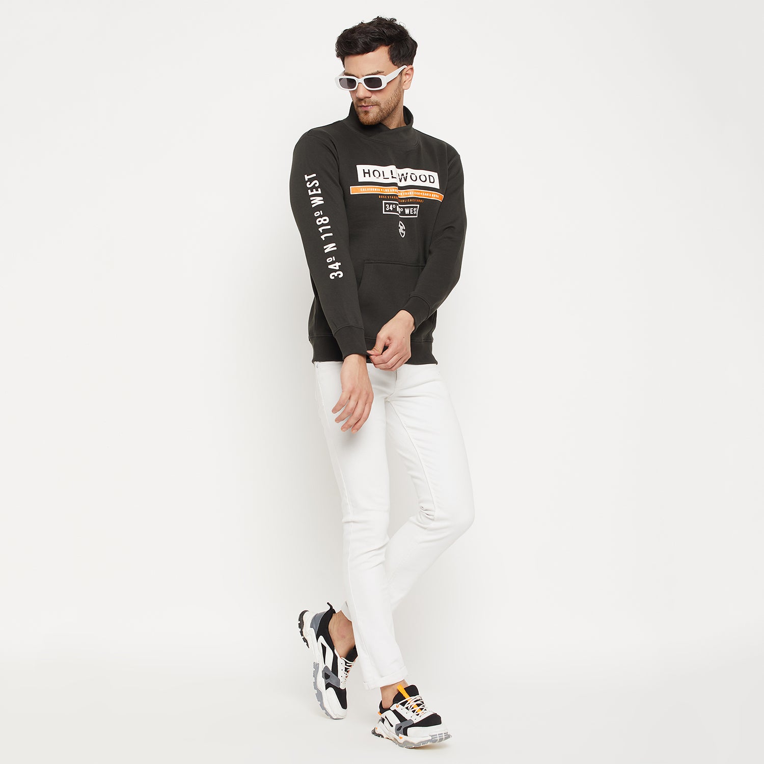Duke Urban Men Cowl Neck Sweatshirt (LF6318)