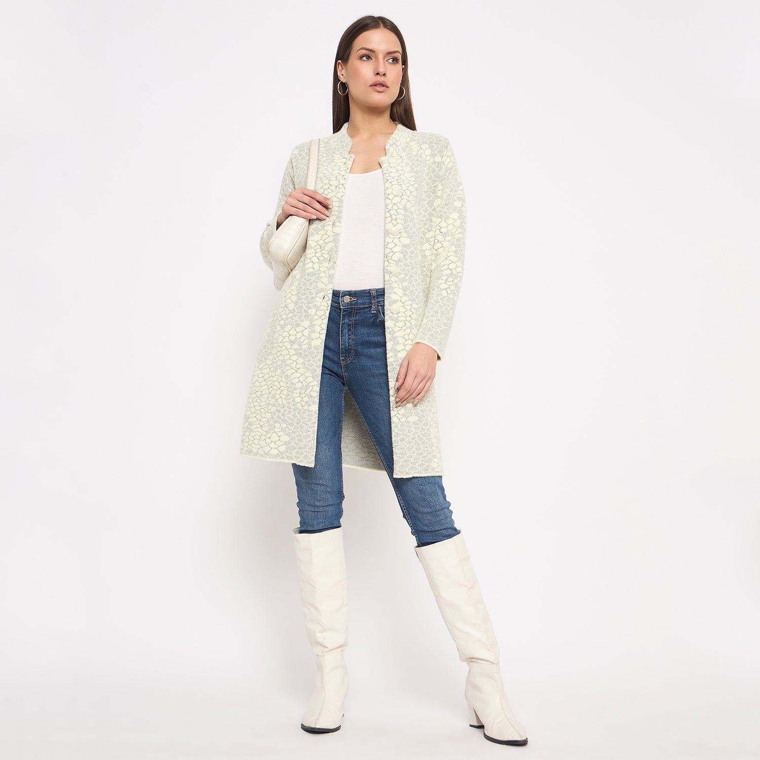 Duke Urban Women Full Sleeve Long Coat (SDS1260)