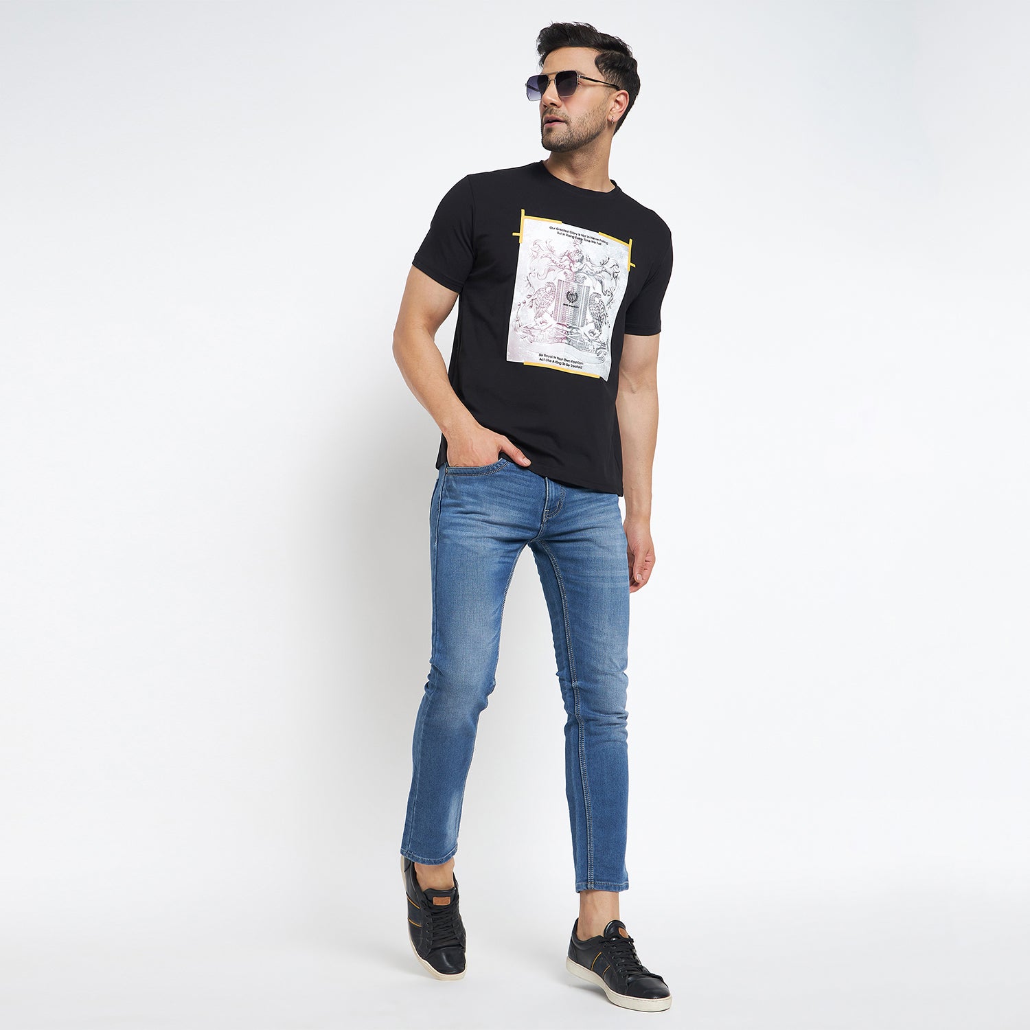 Duke Urban Men Half Sleeve Cotton T-shirt (LF7079)
