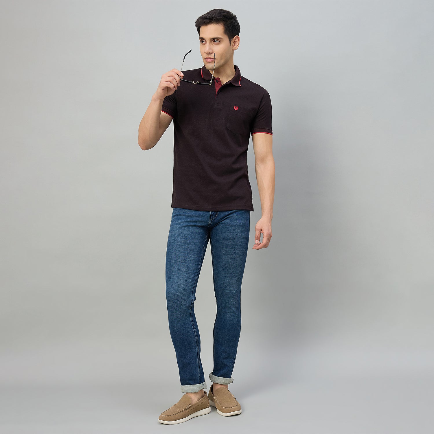 Duke Men Half Sleeve Cotton Smart Fit Casual T-shirt (SD74)