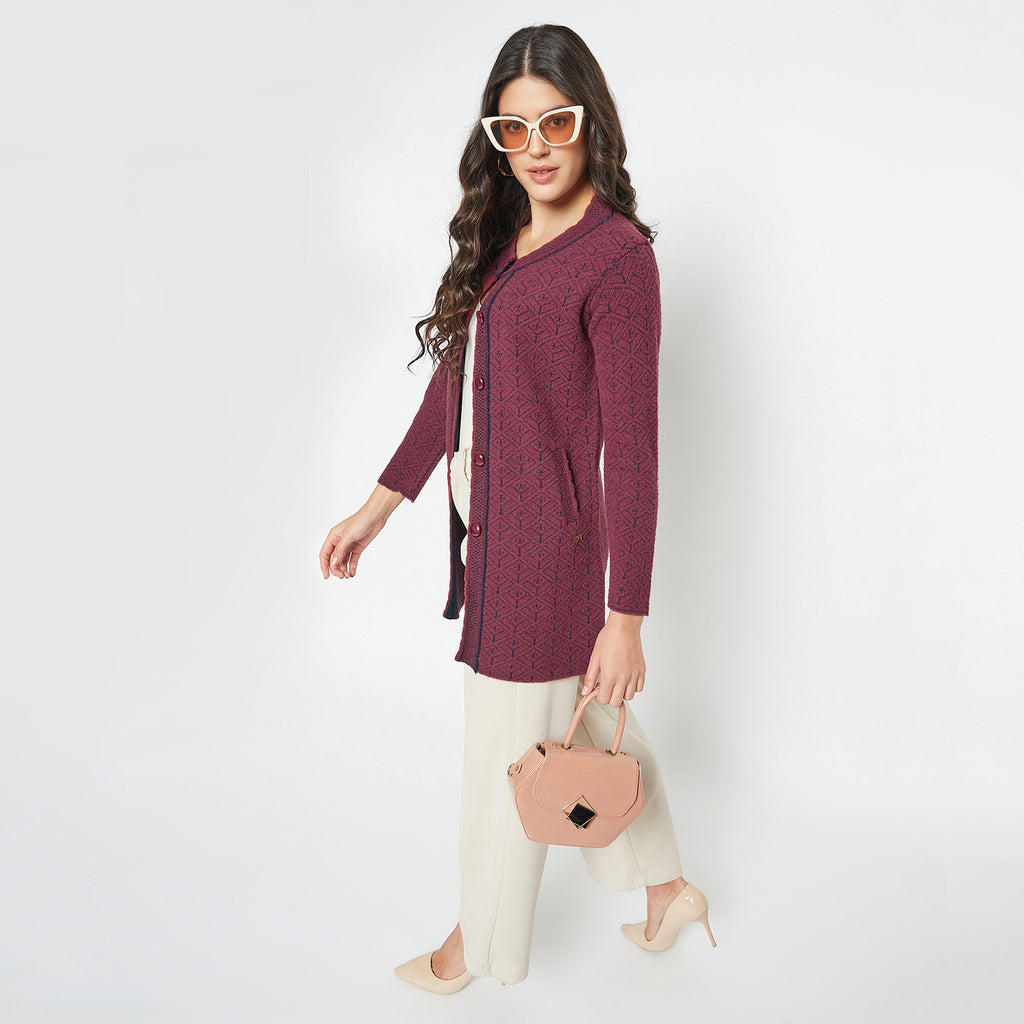 Duke Urban Women Self Design Long Cardigan (SDS1221)