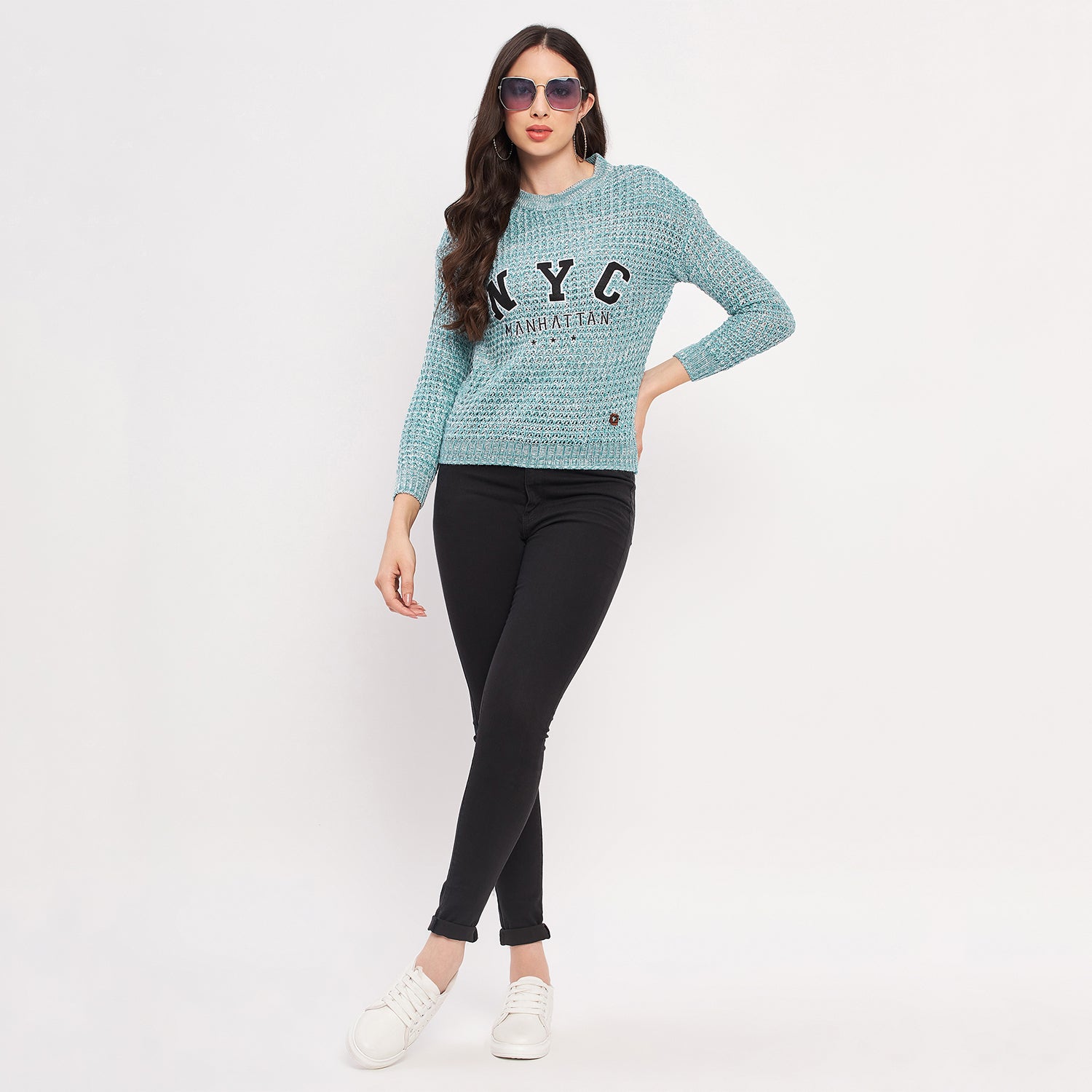 Duke Urban Women Full Sleeve Self Design Sweater (SDS1001)