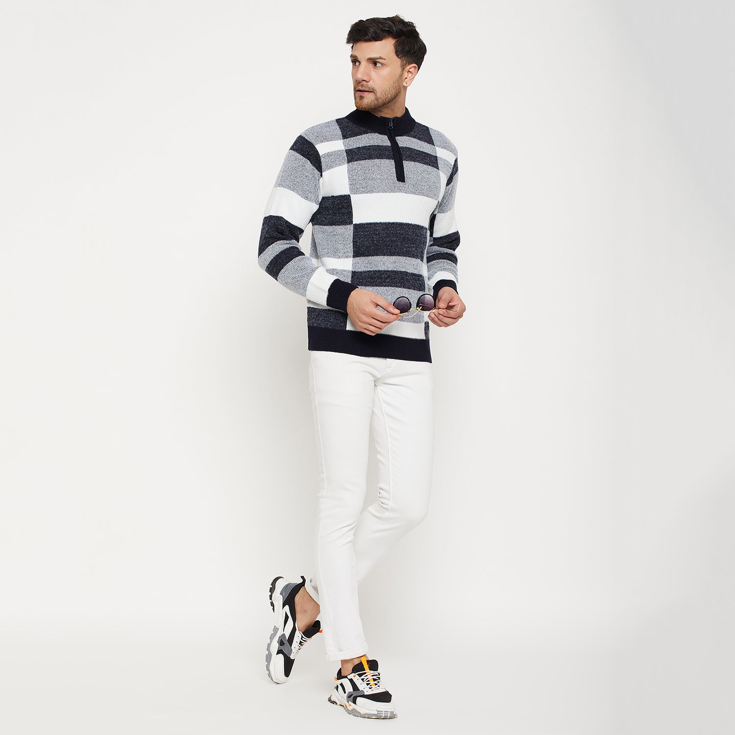 Duke Urban Men Full Sleeve Half Zip Pullover (SDS2142)