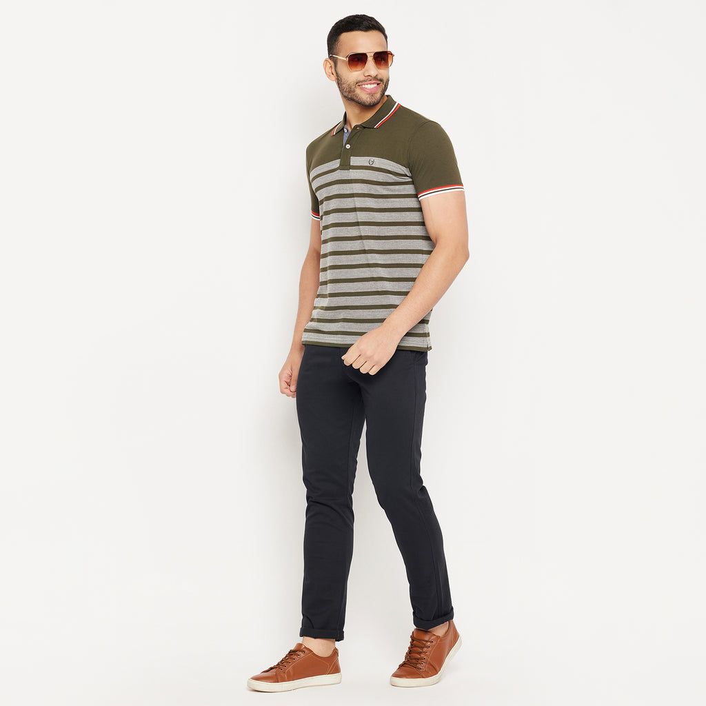 Duke Stardust Men Half Sleeve Polo Neck Cotton T-shirt (3994)