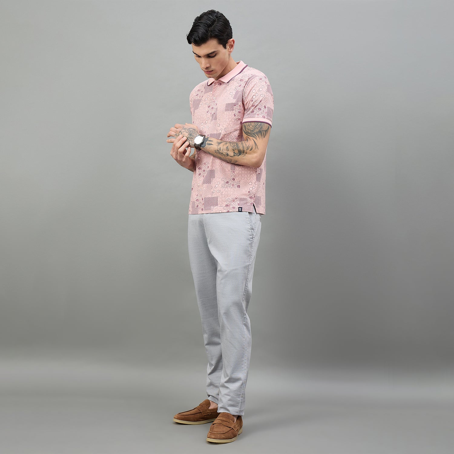 Duke Urban Men Half Sleeve Printed Regular Polo T-Shirt (LF7549S)