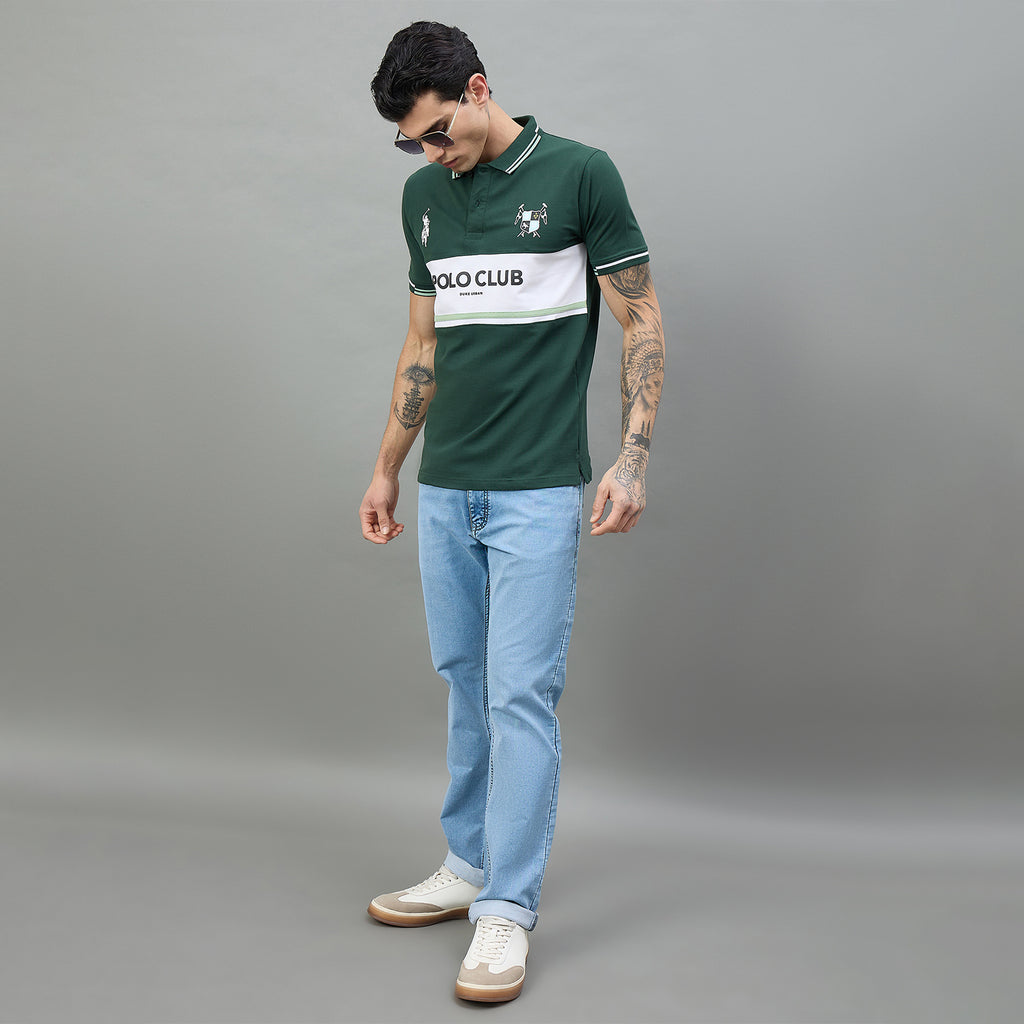 Duke Urban Men Half Sleeve Printed Slim fit Polo T-Shirt (LF7660)