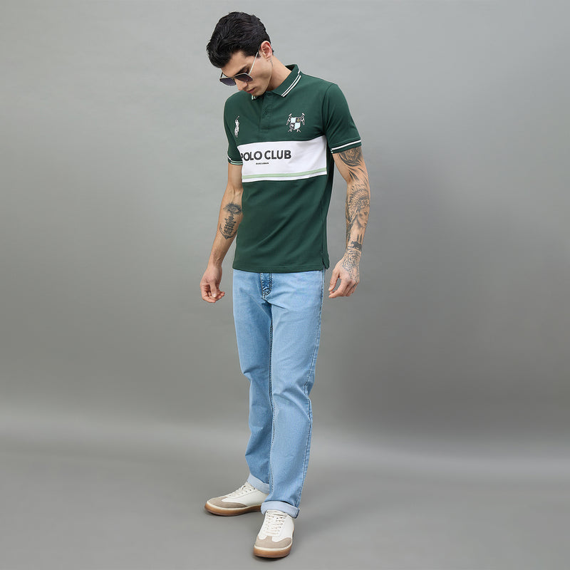 Duke Urban Men Half Sleeve Printed Slim fit Polo T-Shirt (LF7660)