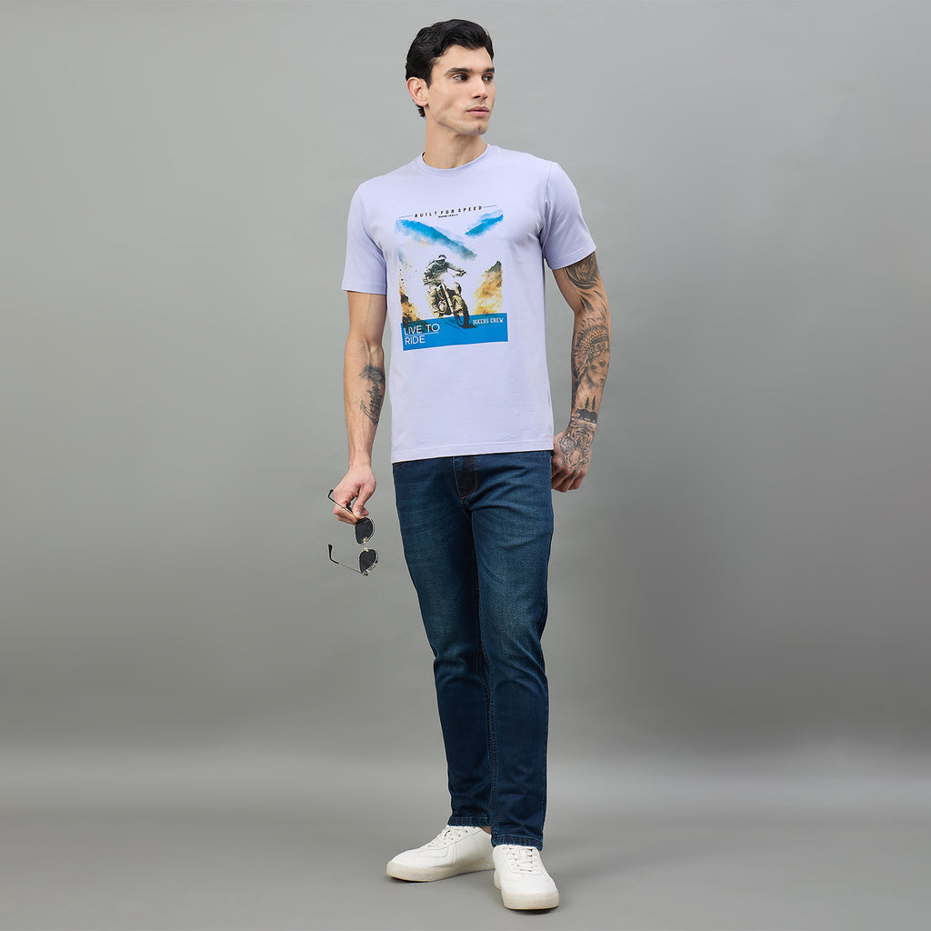 Duke Urban Men Graphic Print Half Sleeve Round Neck Casual Tshirt (LF7543)