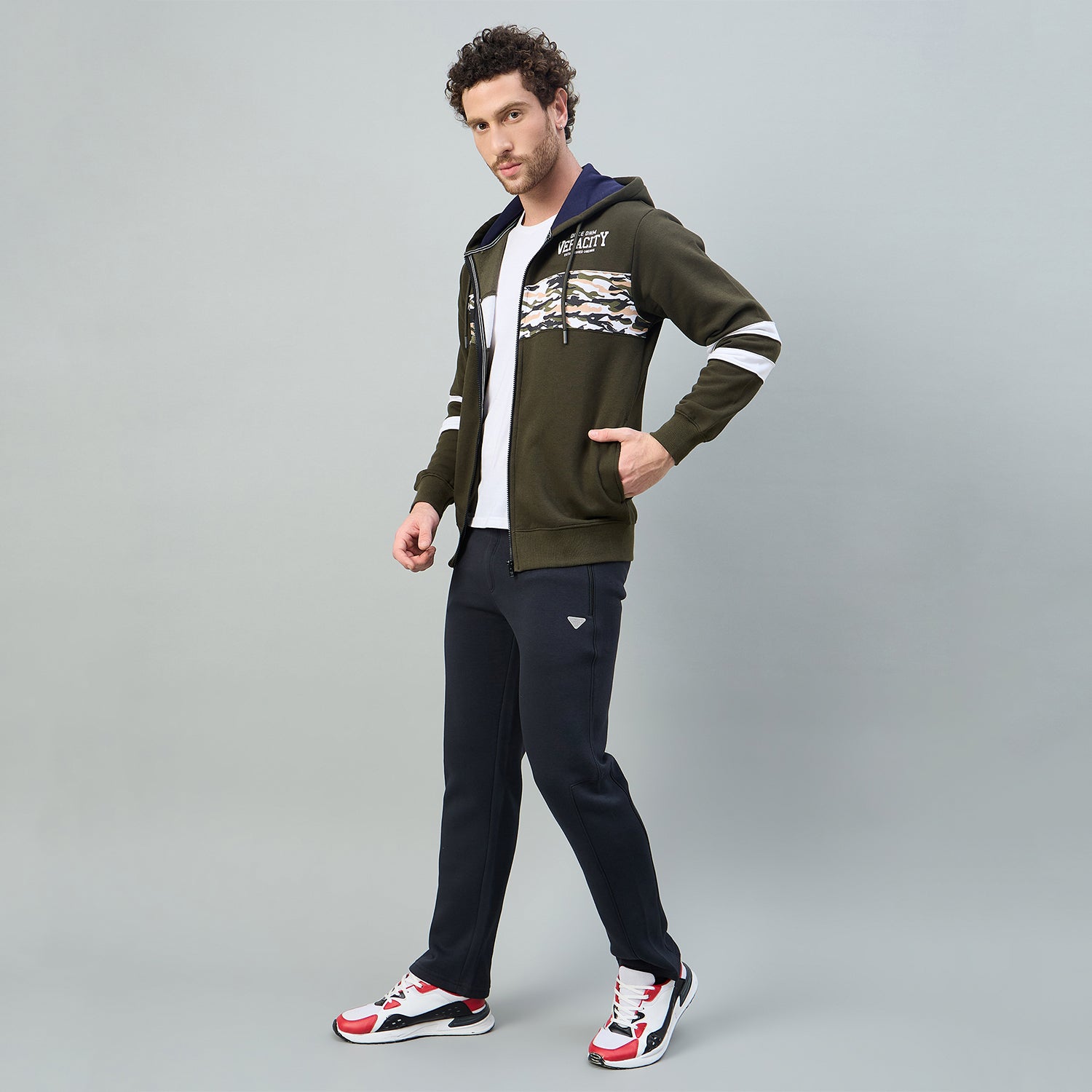 Duke Urban Men Full Zip Regular Sweathirt (LF6447)