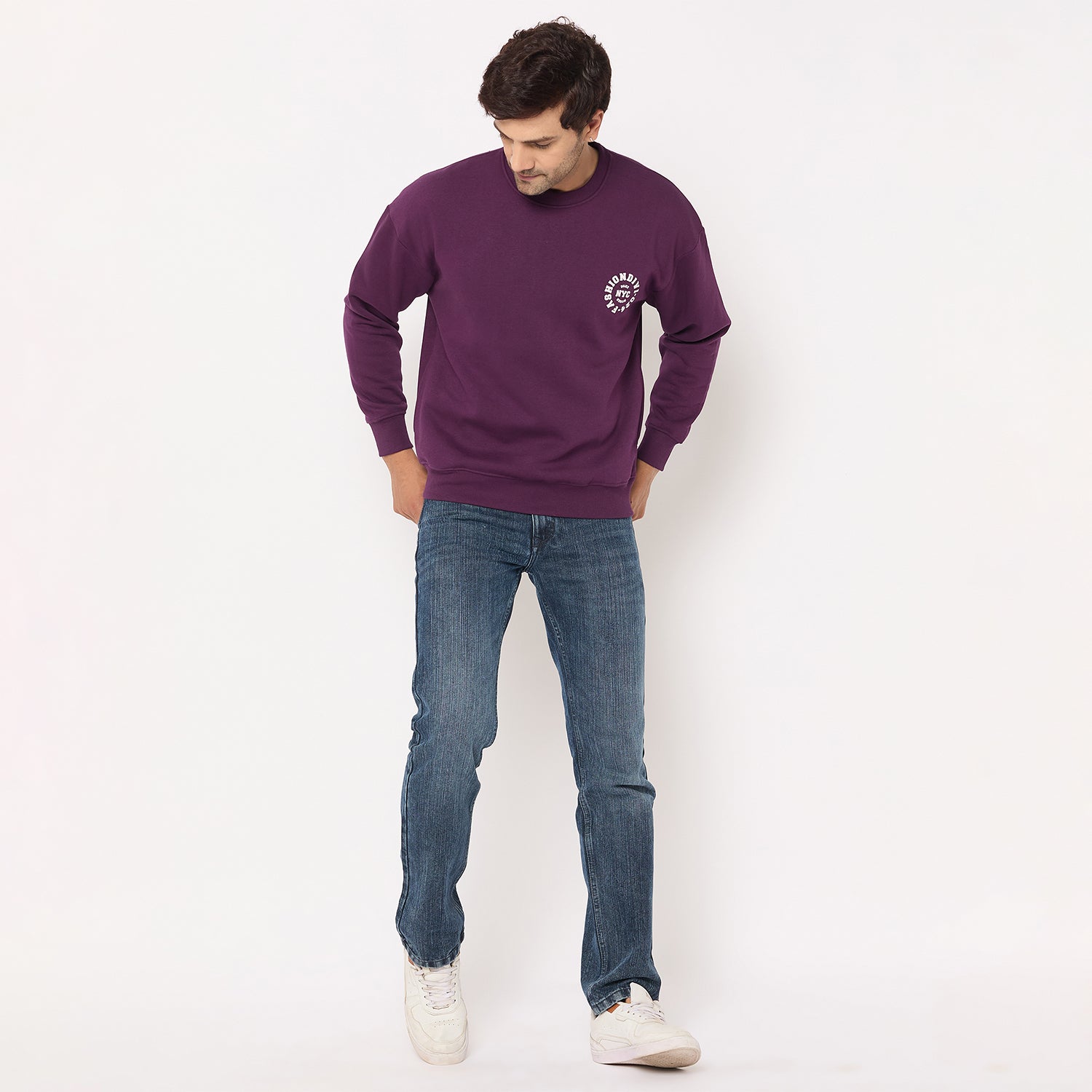 Duke Urban Men Solid Sweatshirt (LF6453)