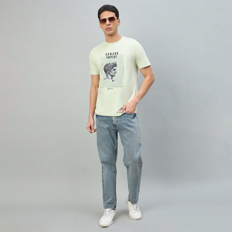 Duke Urban Men Graphic Print Half Sleeve Round Neck Casual Tshirt (LF7504)